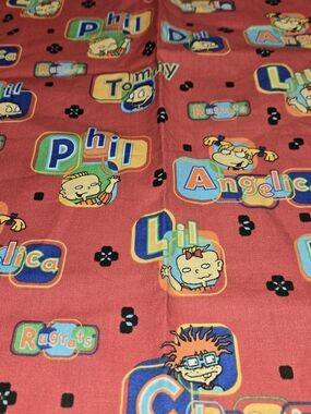 Vintage 2000 Rugrats Fabric Remnant 1Y 16" x 44" Nickelodeon Viacom